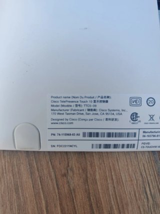 Cisco TelePresence Touch 10