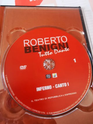 DVD Roberto Benigni Tutto Dante Inferno Canto Prim