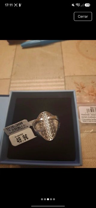 Anillo Luxenter ajustable con circonitas.Divino!