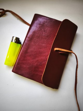 Cuaderno artesanal piel cuero bolsillo