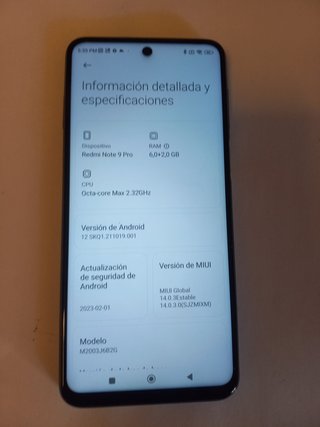 XIAOMI REDMI NOTE 9 PRO (6GB + 2GB RAM 128GB ALM.)