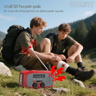 DOLUCKY Radio Solar/Manivela Bateria 2000mAh LED