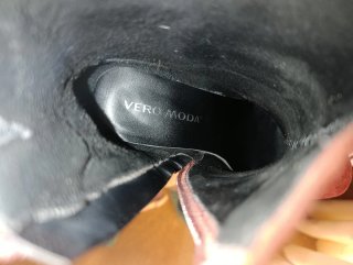 Botines Vero Moda Rojo Tacon Bloque