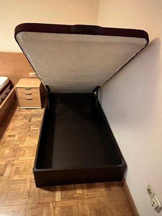 Canapé abatible 90cm madera oscura