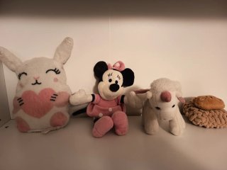 Lote Peluches: Minnie, Unicornio, Conejo y Oso