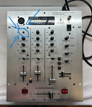 Behringer DX626 Mixer DJ 3 Canali BPM