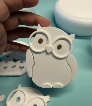 Simpatico Gufetto Luminaria Cuori gesso ceramico