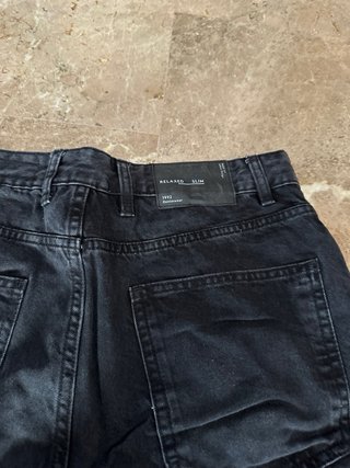 Pantalón vaquero negro Relaxed Slim Talla M
