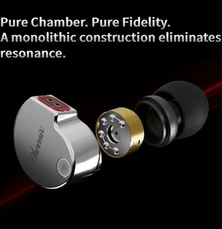 Auriculares Inear CCA Morado/Plateado In-ear
