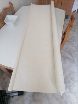 Estor enrollable poliéster beige