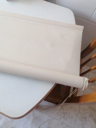 Estor enrollable poliéster beige