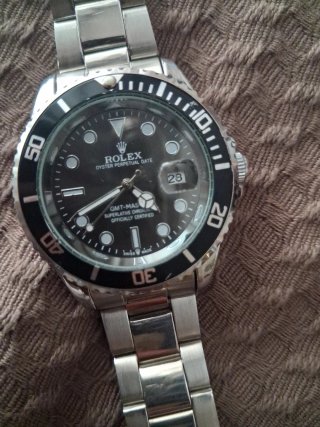 Reloj Rolex Plata y Negro