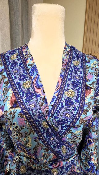 Vestido Boho Ibiza Azul y Morado Talla Única
