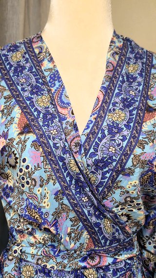 Vestido Boho Ibiza Azul y Morado Talla Única