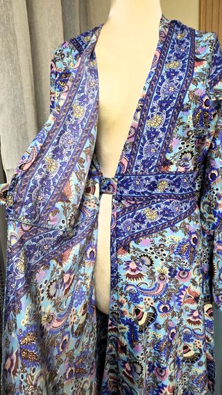 Vestido Boho Ibiza Azul y Morado Talla Única