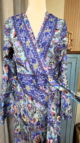 Vestido Boho Ibiza Azul y Morado Talla Única