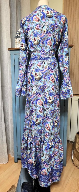 Vestido Boho Ibiza Azul y Morado Talla Única