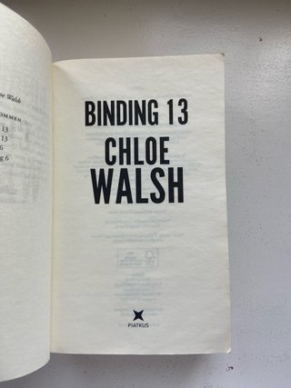 Binding 13 Chloe Walsh inglés novela romántica