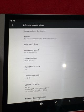 Tablet Wolder miTab New York Plata
