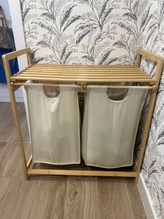 Mueble Cestas Ropa Sucia Bambú Sklum