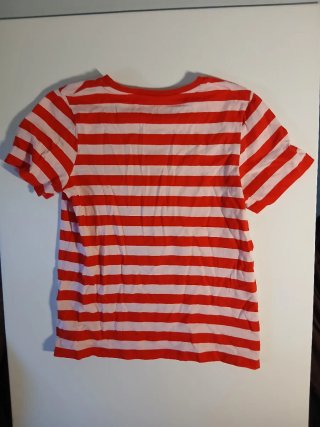 Camiseta niña rayas rojas y blancas
