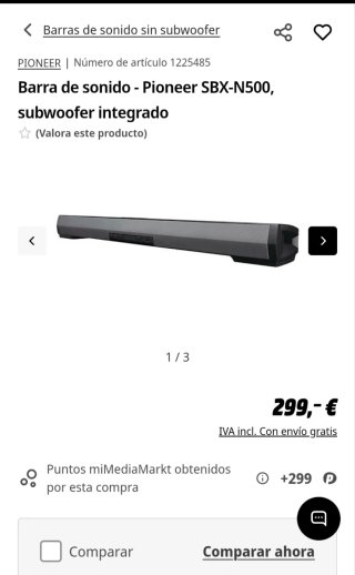 Barra de Sonido Pioneer SBX N500