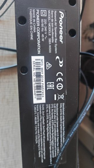 Barra de Sonido Pioneer SBX N500