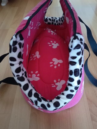 Transportín perro/gato rosa estampado