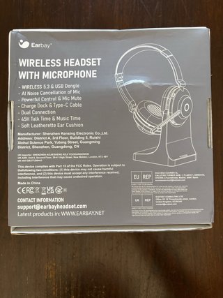 Cuffie Wireless Earbay con Base Carica