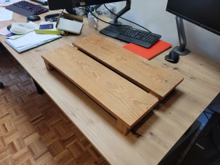 Soporte madera monitor ordenador