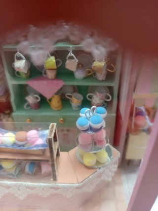 Mini Casa Tienda Pastelería Macarons