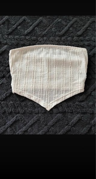 Top blanco bandeau
