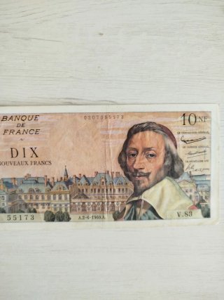 Billete 10 Francos Franceses 1960