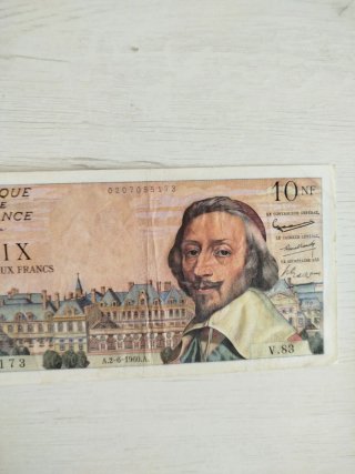 Billete 10 Francos Franceses 1960
