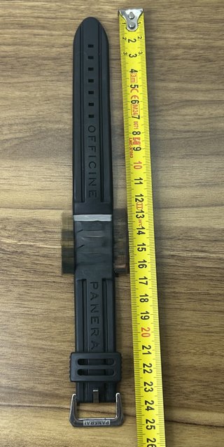 Cinturino Officine Panerai Gomma Nero 24mm