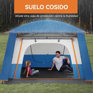 Tienda Campaña 4 Personas 2 Habitaciones Familiar