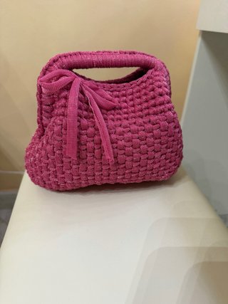 Borsa fatta a mano rosa