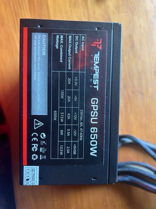 Fuente Alimentación Tempest GPSU 650W Gaming