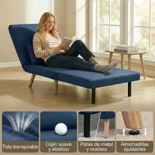 Sofá Cama Individual Plegable Ajustable