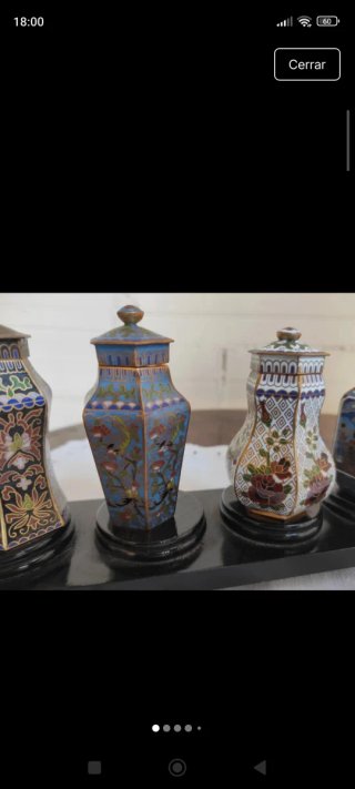 Conjunto 8 Tibores Cloisonné