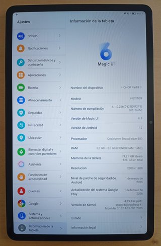 HONOR Pad 8 128GB Azul + Funda + Cristal