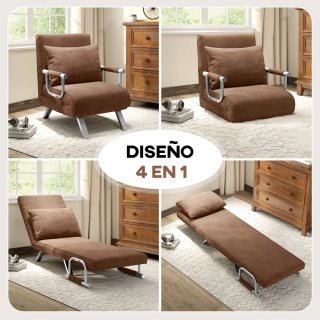 Sillón Cama Individual 2 en 1 Plegable