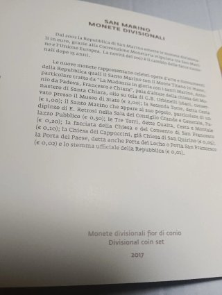 San Marino Cartera 2017 8 valores