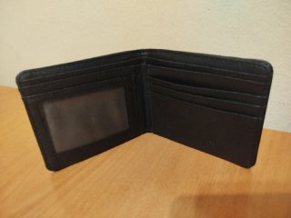Cartera Billetera Negra con Compartimentos