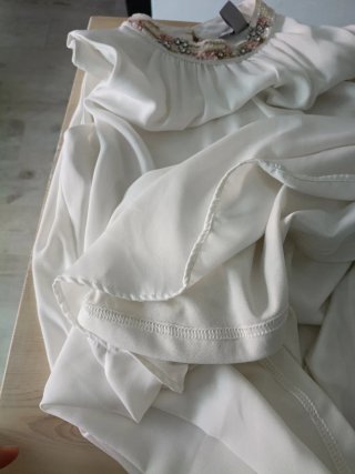 Vestido blanco con pedrería