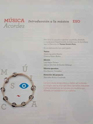 Libro Música 1 ESO Acordes Santillana