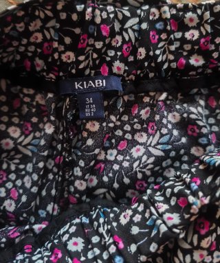 Pantalón ancho estampado flores mujer