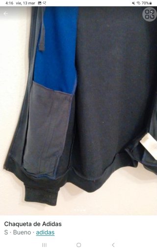 Chaqueta Adidas S Azul/Gris