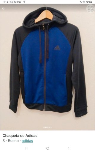 Chaqueta Adidas S Azul/Gris