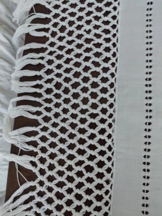 Asciugamano in lino fatto a mano 125x70 cm
